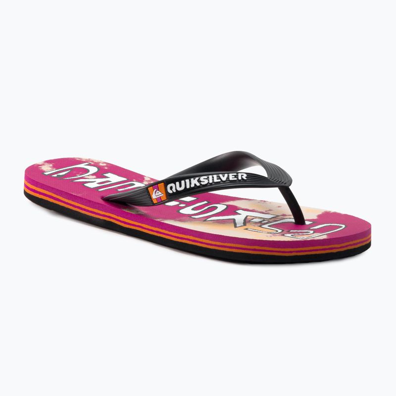 Herren-Flip-Flops Quiksilver Molokai Acid Drop black/orange/orange