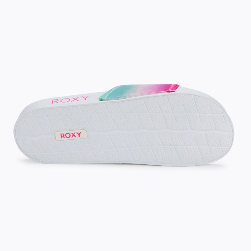 Flip-Flops für Kinder ROXY Slippy Neo G 2021 white/crazy pink/turquoise 4