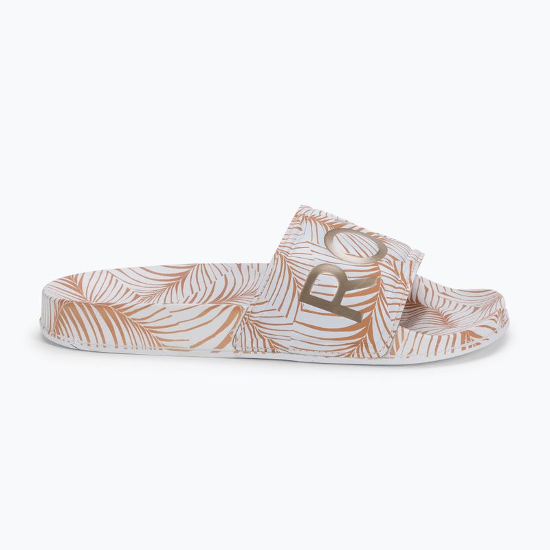 Damen-Flip-Flops ROXY Slippy Printed 2021 white/tan 2