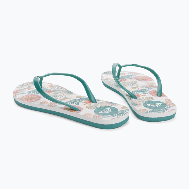 Damen-Flip-Flops ROXY To The Sea X 2021 white/aqua 3