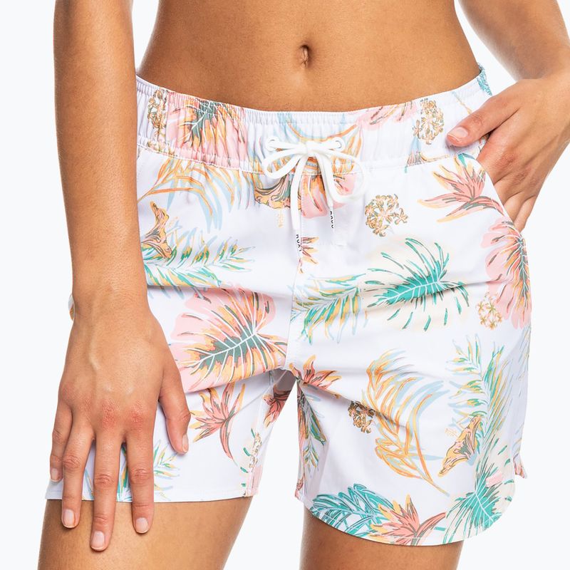 Schwimmshorts für Frauen ROXY Into the Sun 5" 2021 bright white/lilac 5