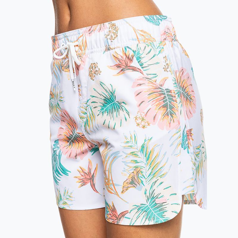Schwimmshorts für Frauen ROXY Into the Sun 5" 2021 bright white/lilac 8