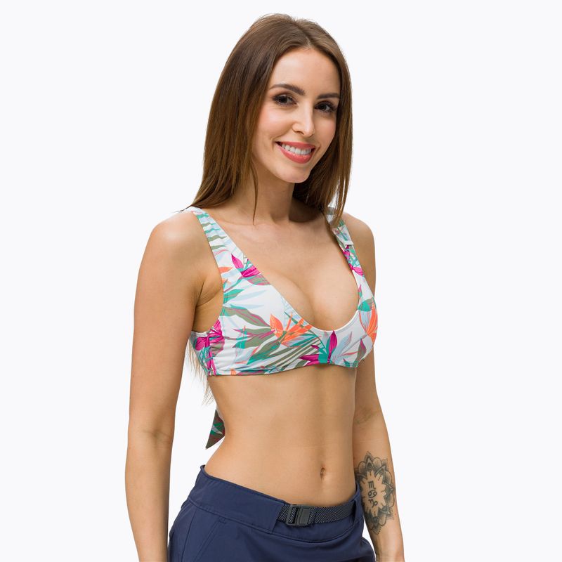 Badeanzug-Oberteil ROXY Beach Classics Elongated Triangle 2021 bright white/floral of paradis