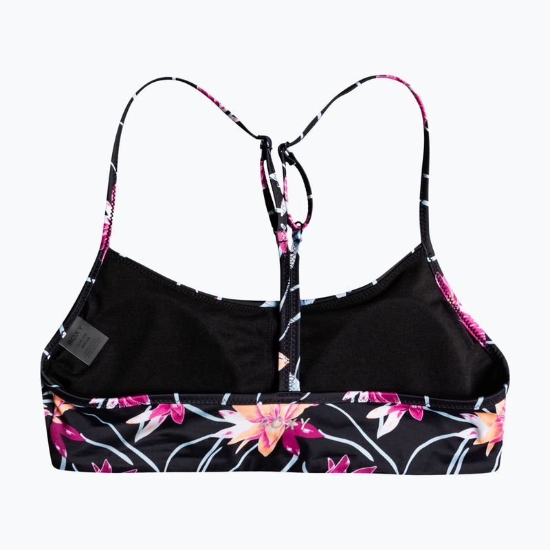 Badeanzug-Oberteil ROXY Active Bralette 2021 anthracite/floral flow 6