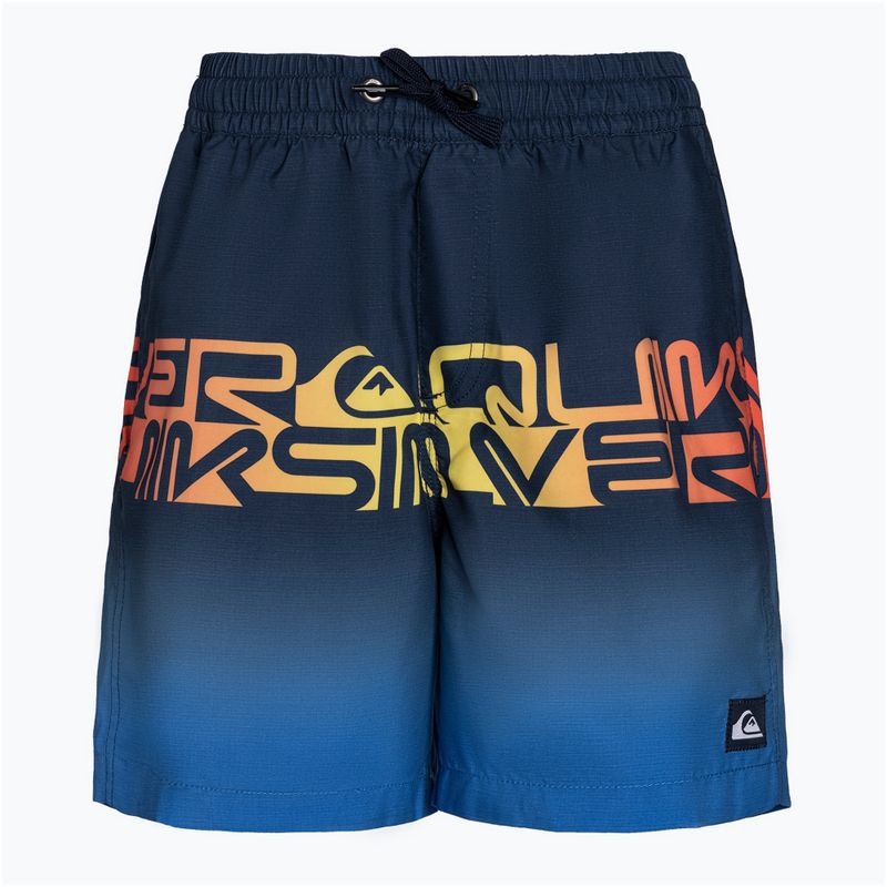 Quiksilver Kinder schwimmen Shorts Wortblock 14  navy blau EQBJV03403-BYJ6