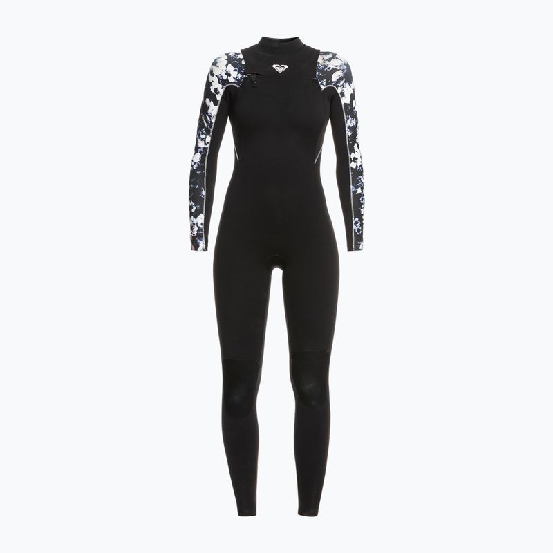 Neoprenanzug für Frauen ROXY 3/2 Elite XT ST Printed FZ GBS 2021 true black/black flowers
