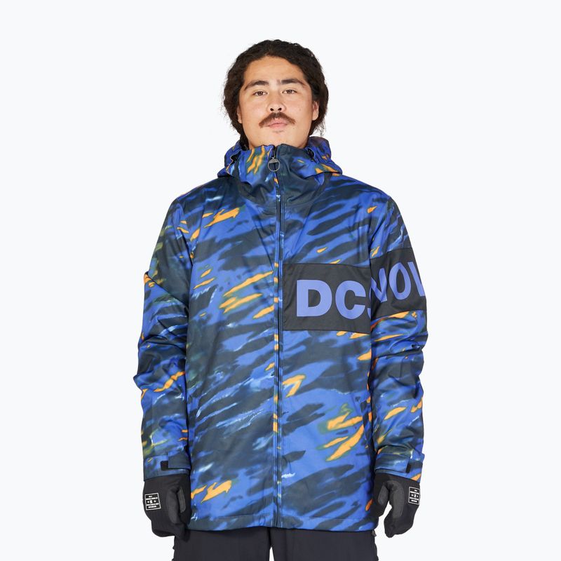 Snowboardjacke für Männer DC Propaganda angled tie dye royal blue