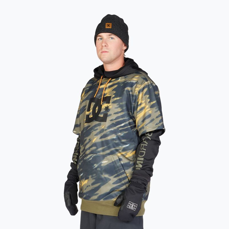 Snowboard-Sweatshirt für Männer DC Dryden angled tie dye ivy green