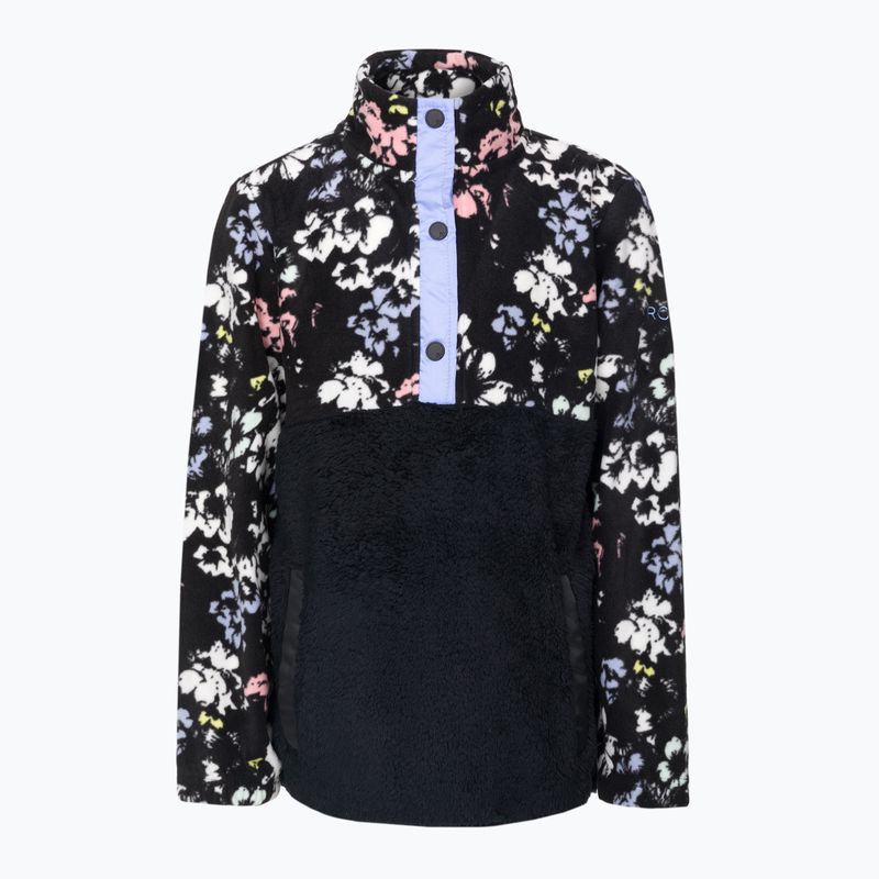 Snowboard-Sweatshirt für Kinder ROXY Alabama 2021 true black black flowers