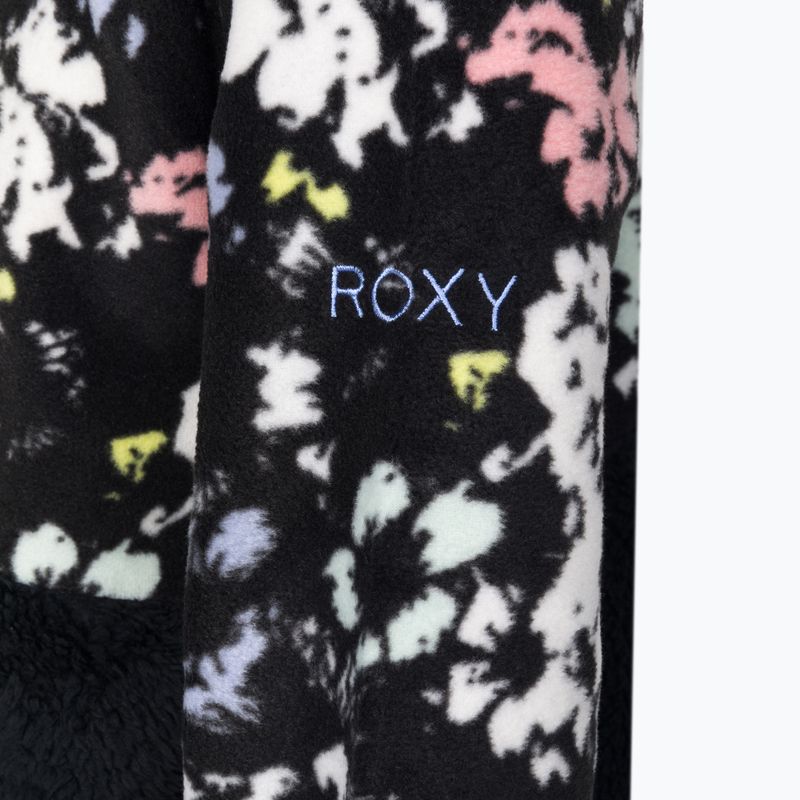 Snowboard-Sweatshirt für Kinder ROXY Alabama 2021 true black black flowers