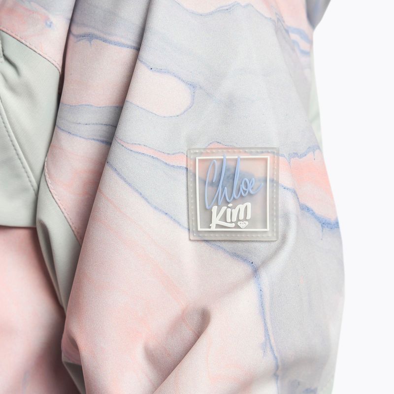 Snowboardjacke für Frauen ROXY Chloe Kim Overhead 2021 gray violet marble 7
