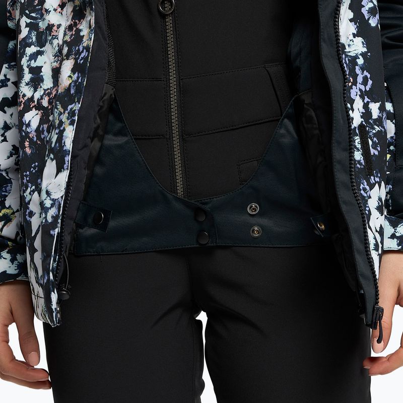 Snowboardjacke für Frauen ROXY Jetty Block 2021 true black black flowers 13