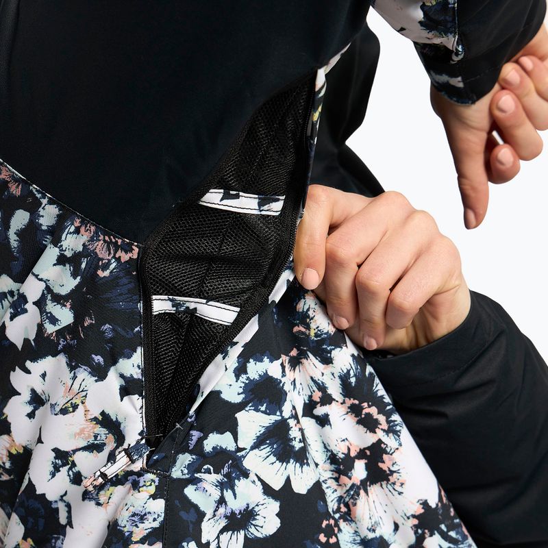 Snowboardjacke für Frauen ROXY Jetty Block 2021 true black black flowers 9