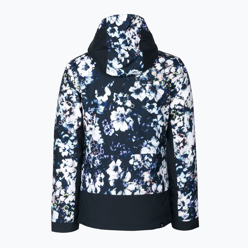 Snowboardjacke für Kinder ROXY Silverwinter 2021 true black black flowers 2