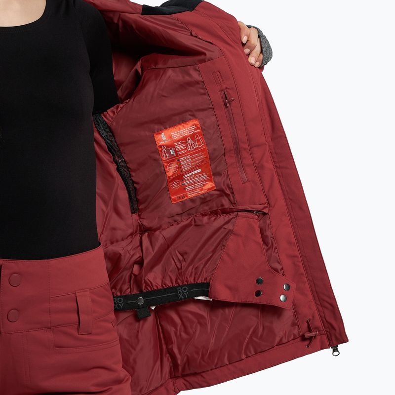 Snowboardjacke für Frauen ROXY Stated Warmlink 2021 brick red 10