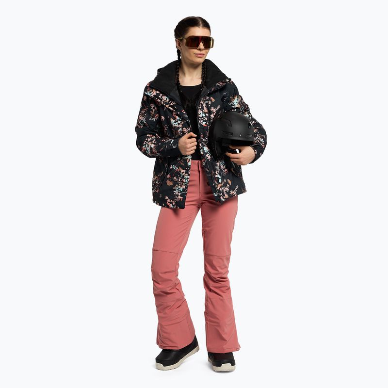 Snowboardjacke für Frauen ROXY Jetty 2021 true black tropical cyanotype 2