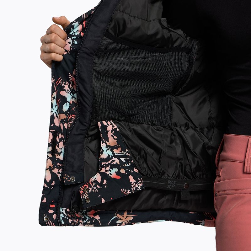 Snowboardjacke für Frauen ROXY Jetty 2021 true black tropical cyanotype 9
