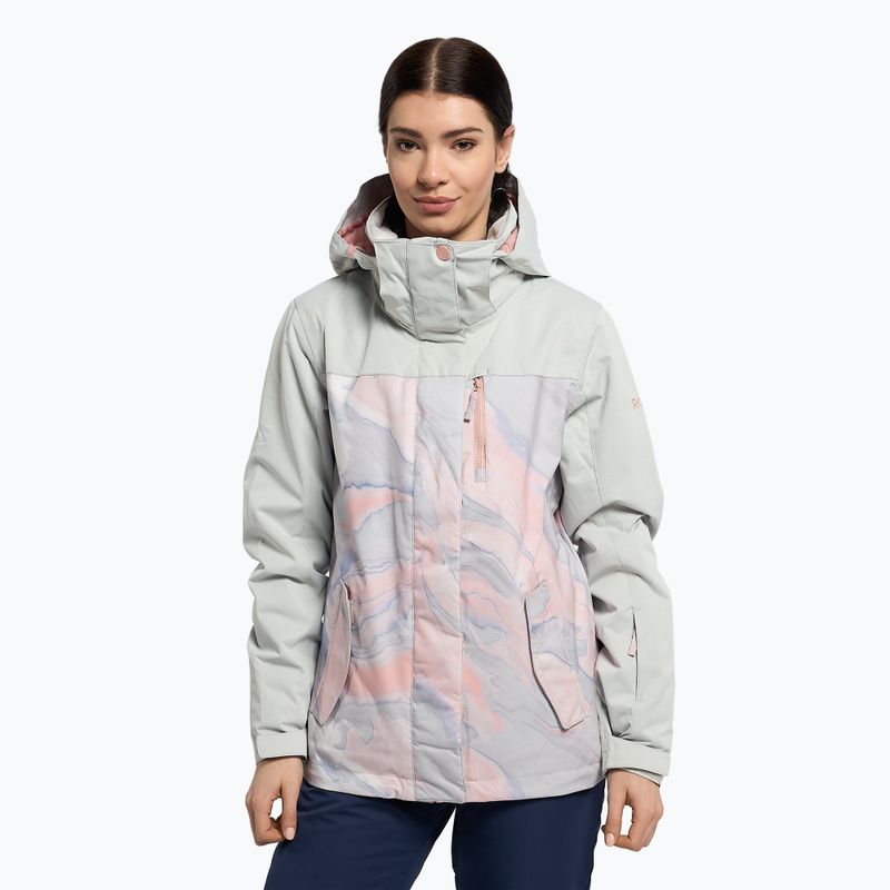 Snowboardjacke für Frauen ROXY Jetty Block 2021 gray violet marble