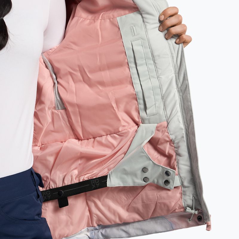 Snowboardjacke für Frauen ROXY Jetty Block 2021 gray violet marble 11