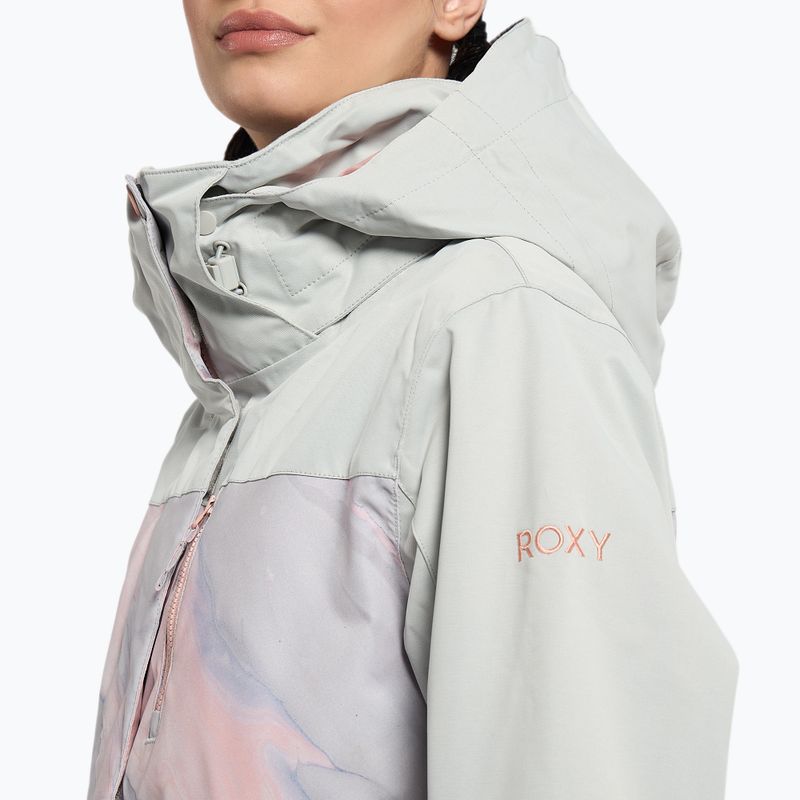 Snowboardjacke für Frauen ROXY Jetty Block 2021 gray violet marble 7
