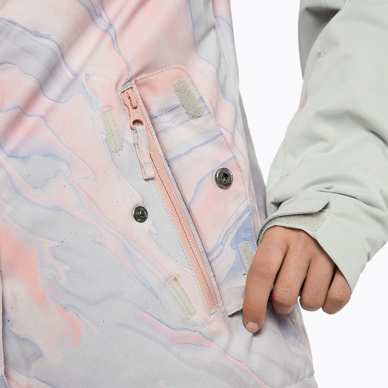 Snowboardjacke für Frauen ROXY Jetty Block 2021 gray violet marble 9