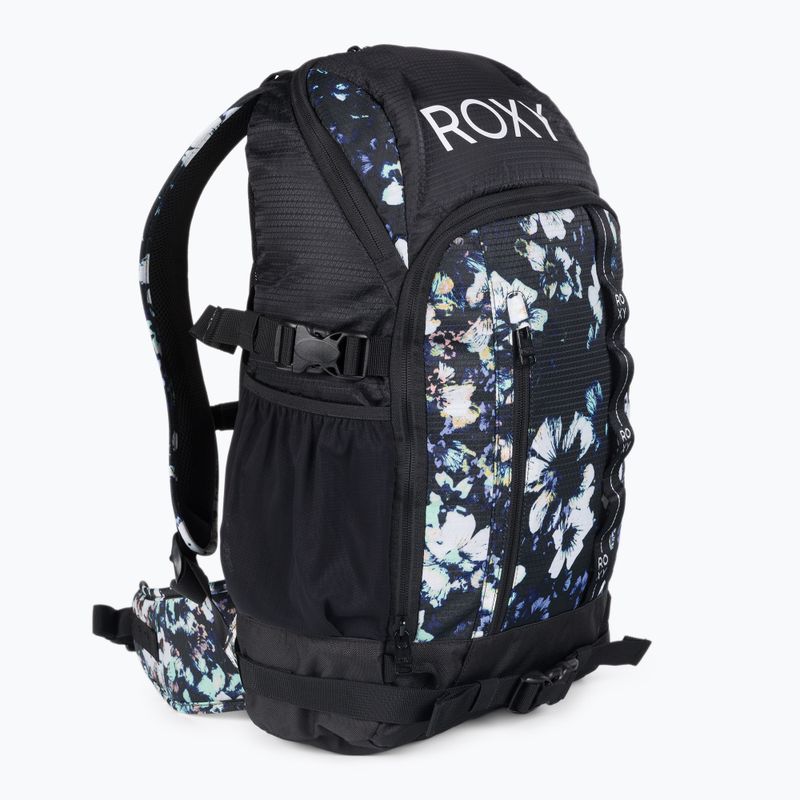 Snowboard-Rucksack für Frauen ROXY Tribute 2021 true black black flowers 2