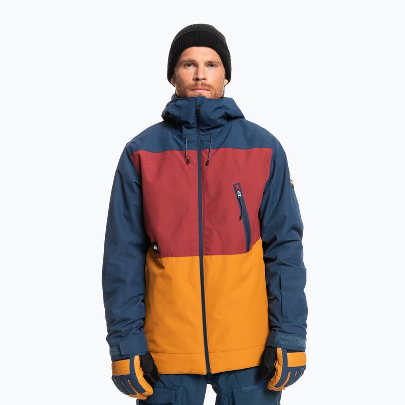 Snowboardjacke Herren Quiksilver Sycamore dunkelblau-rot EQYTJ3335