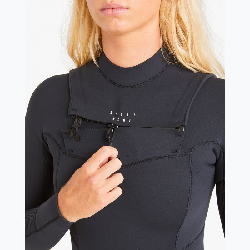 Billabong 4/3mm Salty Dayz Voller schwarzer Schwimmschaum für Frauen 5