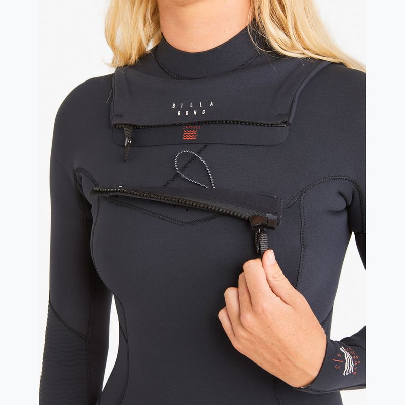 Billabong 4/3mm Salty Dayz Voller schwarzer Schwimmschaum für Frauen 6
