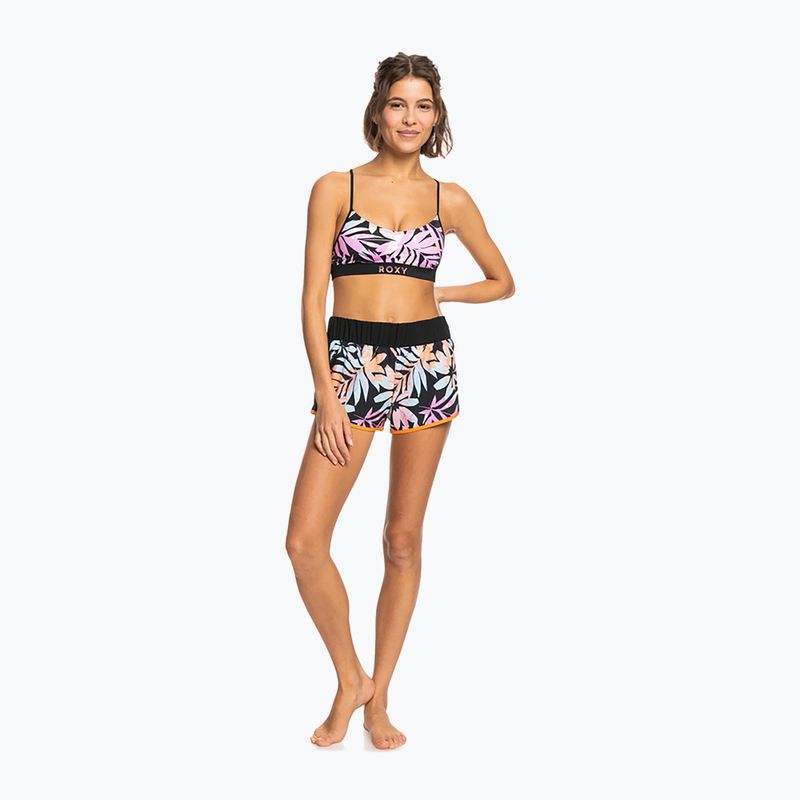 Schwimmshorts für Frauen ROXY Active 2021 anthracite zebra jungle