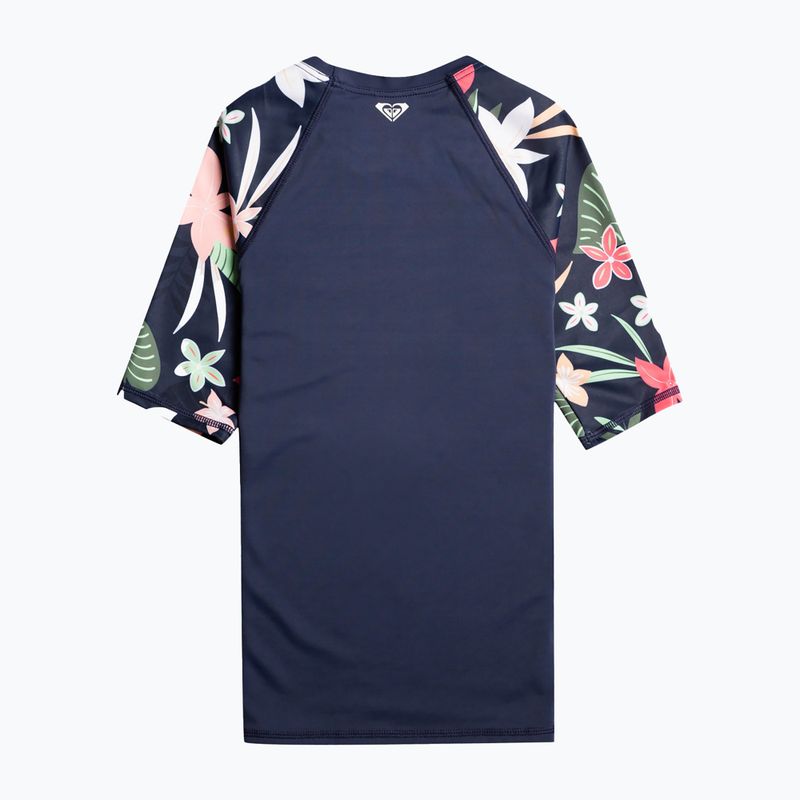 Schwimm-T-Shirt für Kinder ROXY Printed Sleeves 2021 mood indigo alma swim 2