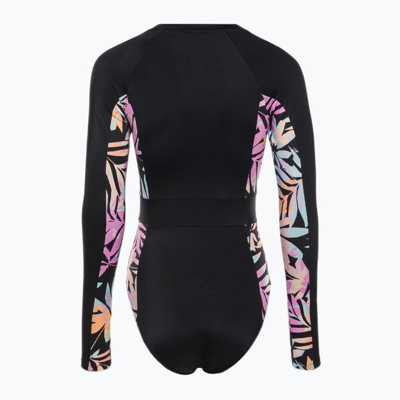 Einteiliger Badeanzug für Damen ROXY Active Onesie 2021 anthracite zebra jungle 2