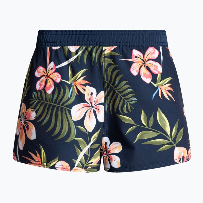 Schwimmshorts für Frauen ROXY Into The Sun Printed 2" 2021 mood indigo tropical depht