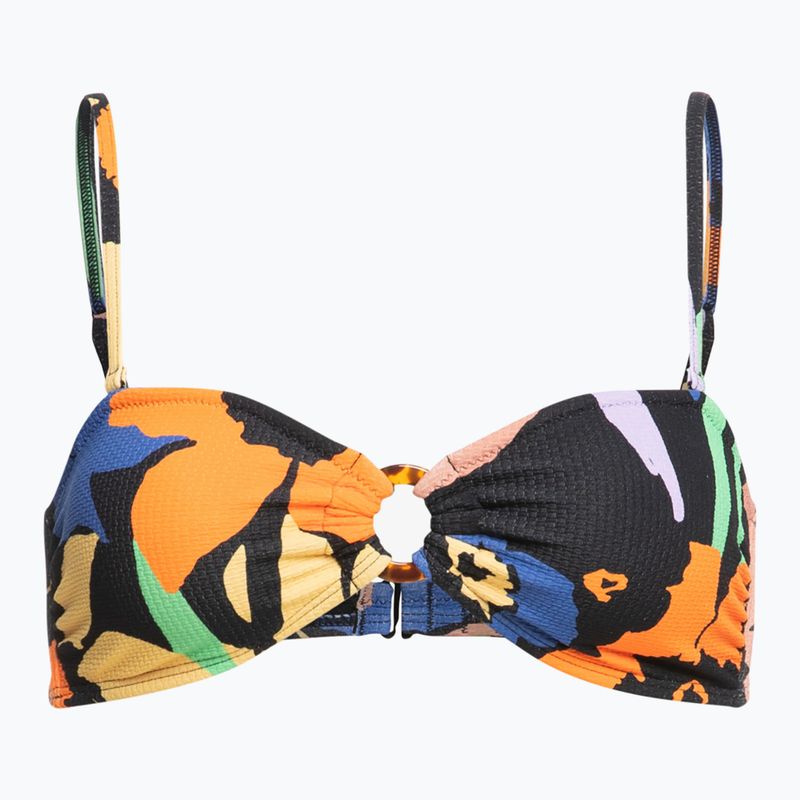 Badeanzug-Oberteil ROXY Color Jam Bandeau 2021 anthracite flower jammin