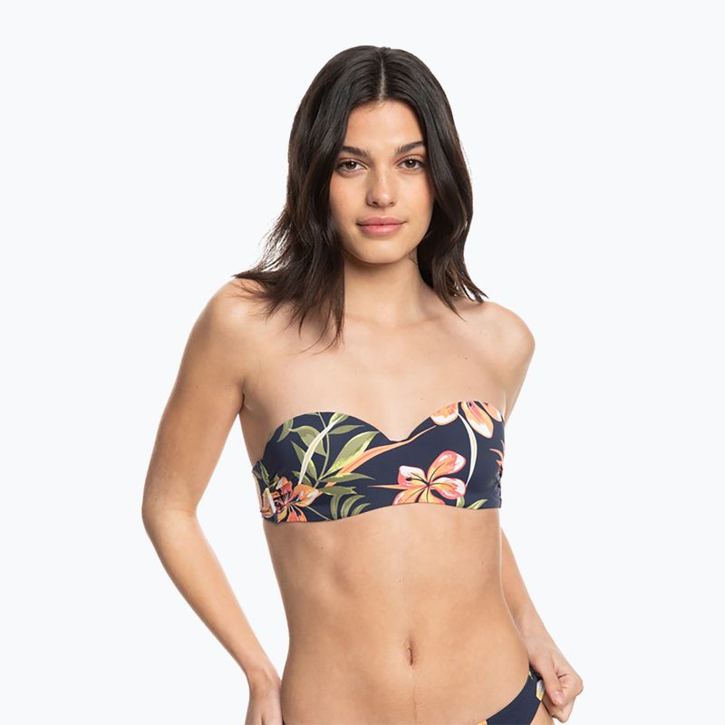 Badeanzug-Oberteil ROXY Into The Sun Mold Bandeau 2021 mood indigo tropical depht 3
