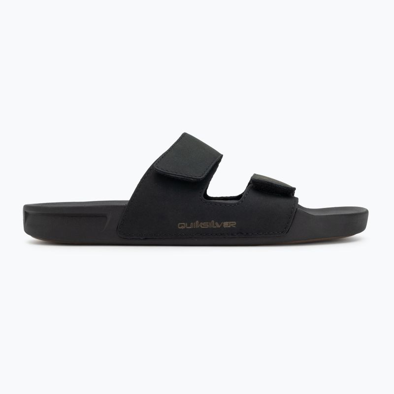 Quiksilver Herren Rivi Leder Double Adjust flip-flops schwarz 1 2