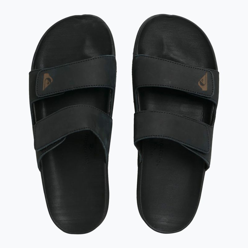 Quiksilver Herren Rivi Leder Double Adjust flip-flops schwarz 1 2