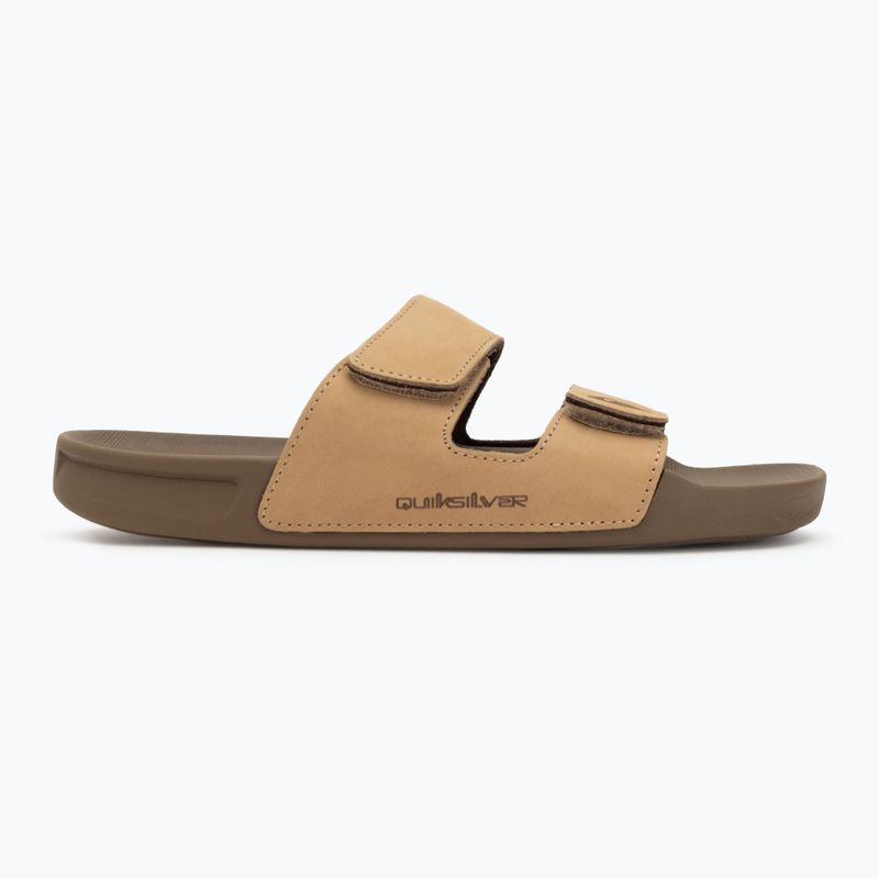 Quiksilver Herren Rivi Leder Double Adjust Flip-Flops hellbraun 1 2