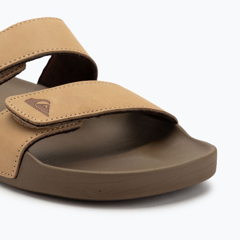 Quiksilver Herren Rivi Leder Double Adjust Flip-Flops hellbraun 1 7