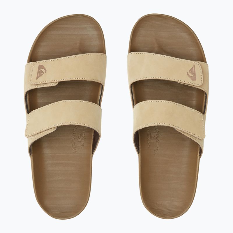 Quiksilver Herren Rivi Leder Double Adjust Flip-Flops hellbraun 1 2