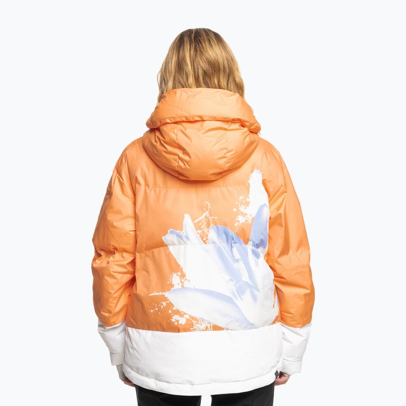 Damen Snowboardjacke ROXY Chloe Kim Puffy mock orange 2
