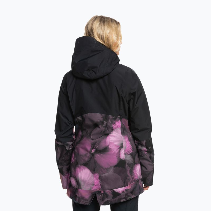 Damen Snowboardjacke ROXY Gore-Tex Glade Printed true black pansy pansy 2