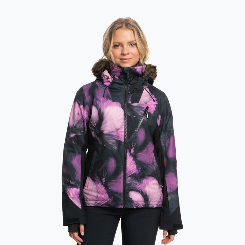 Damen ROXY Jet Ski Premium true black pansy Snowboardjacke