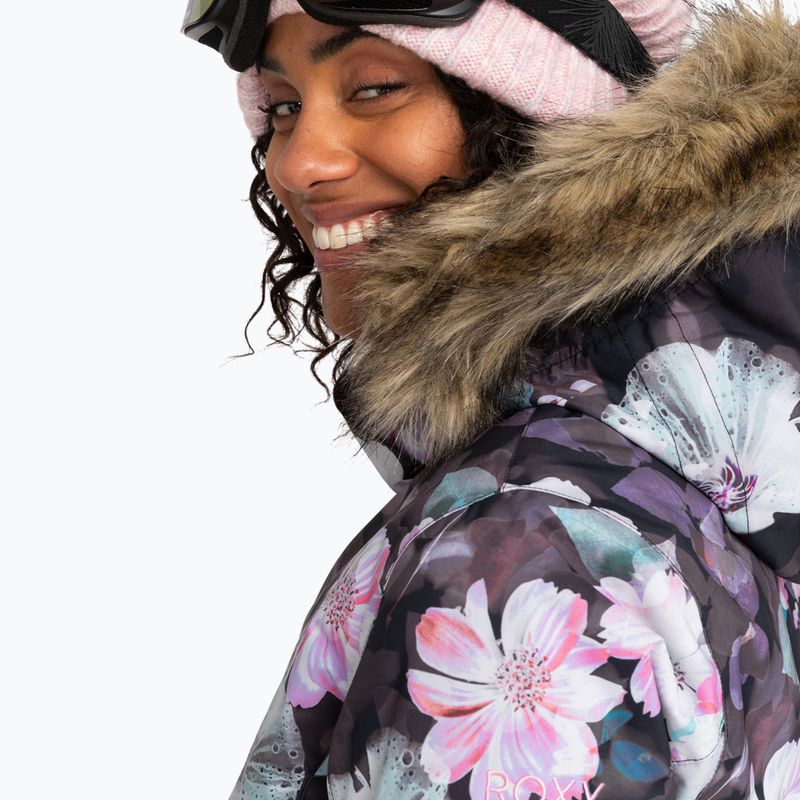 Damen Snowboardjacke ROXY Jet Ski true black blurry flower 4