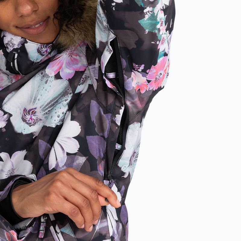 Damen Snowboardjacke ROXY Jet Ski true black blurry flower 5