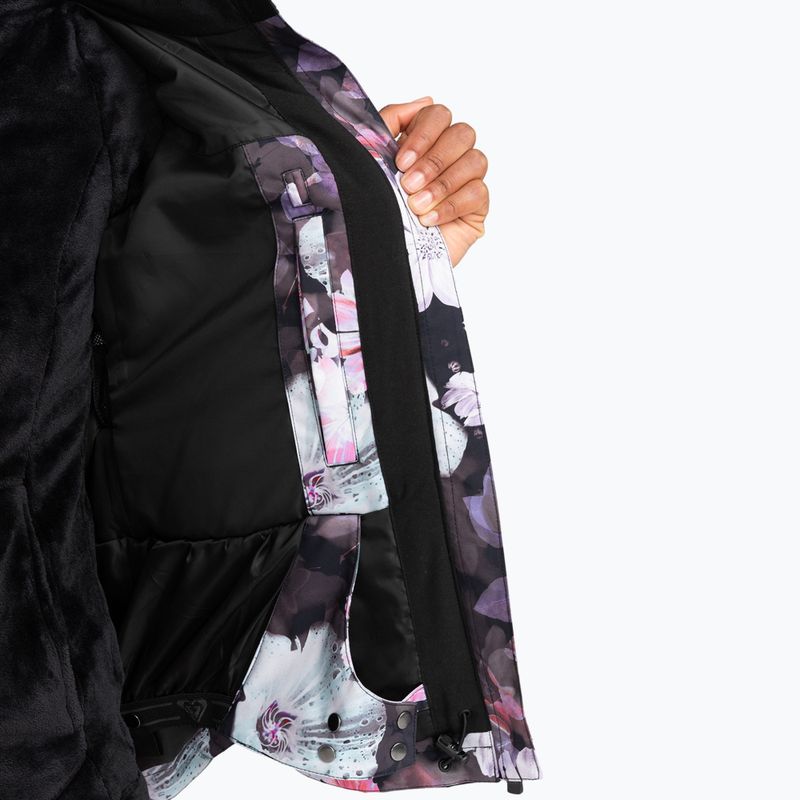 Damen Snowboardjacke ROXY Jet Ski true black blurry flower 7