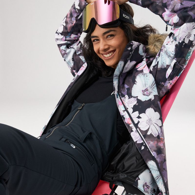 Damen Snowboardjacke ROXY Jet Ski true black blurry flower 14