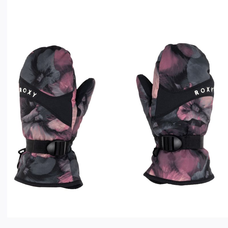 Kinder Snowboard Handschuhe ROXY Jetty Mitt Girl true black pansy rg