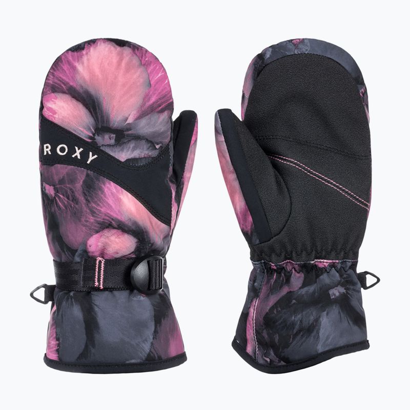 Kinder Snowboard Handschuhe ROXY Jetty Mitt Girl true black pansy rg