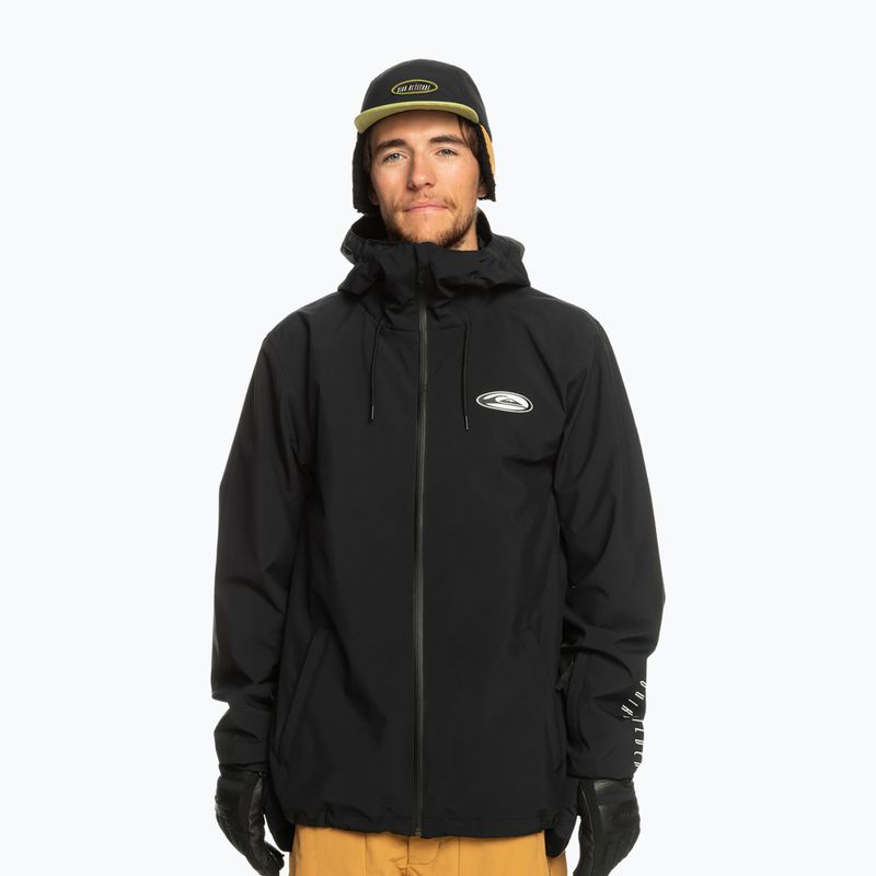 Men's Quiksilver High In The Hood Snowboard Jacke true black